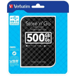 Verbatim Store 'n' Go Portable - HDD - 500 GB - esterno (portatile) - 2.5" - USB 3.0 - nero